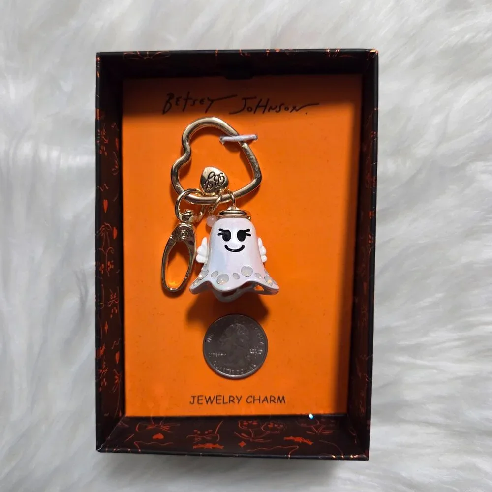 Betsey Johnson Ghost Jewelry Charm Keychain